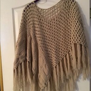 Willow & Clay cream poncho